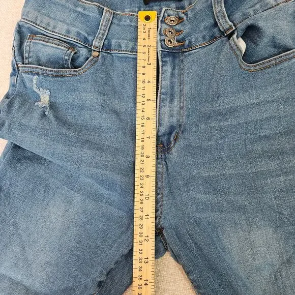 Womens Beyond Us Distressed Jeans Size 20 Blue 3 Button Closure - Picture 9 of 10